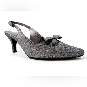 Bow sling back heels